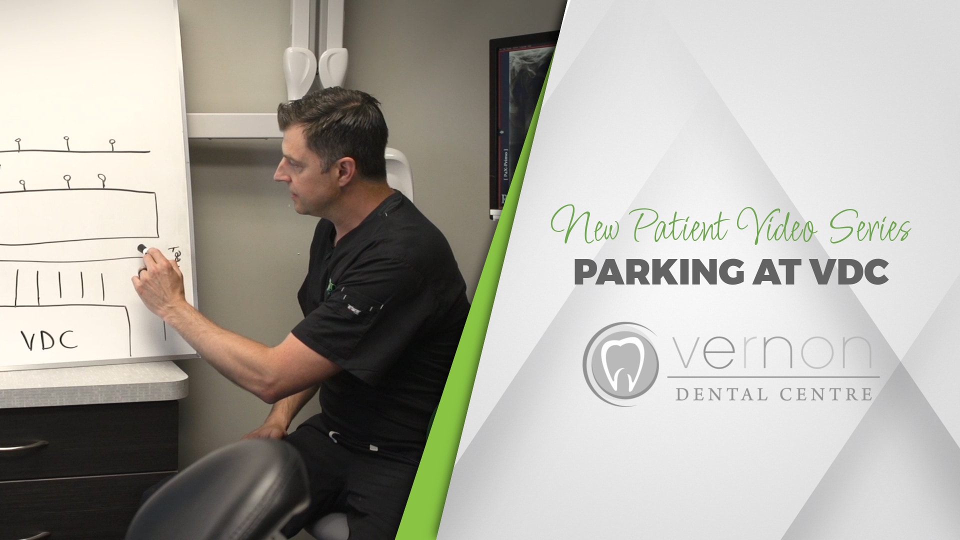 Dr. Anthony Berdan from the Vernon Dental Centre explains the different parking options available to patients